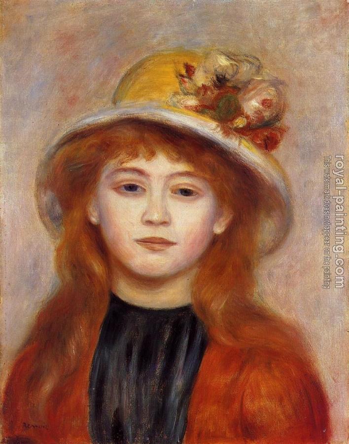 Pierre Auguste Renoir : Woman Wearing a Hat Pierre Auguste Renoir : Woman Wearing a Hat